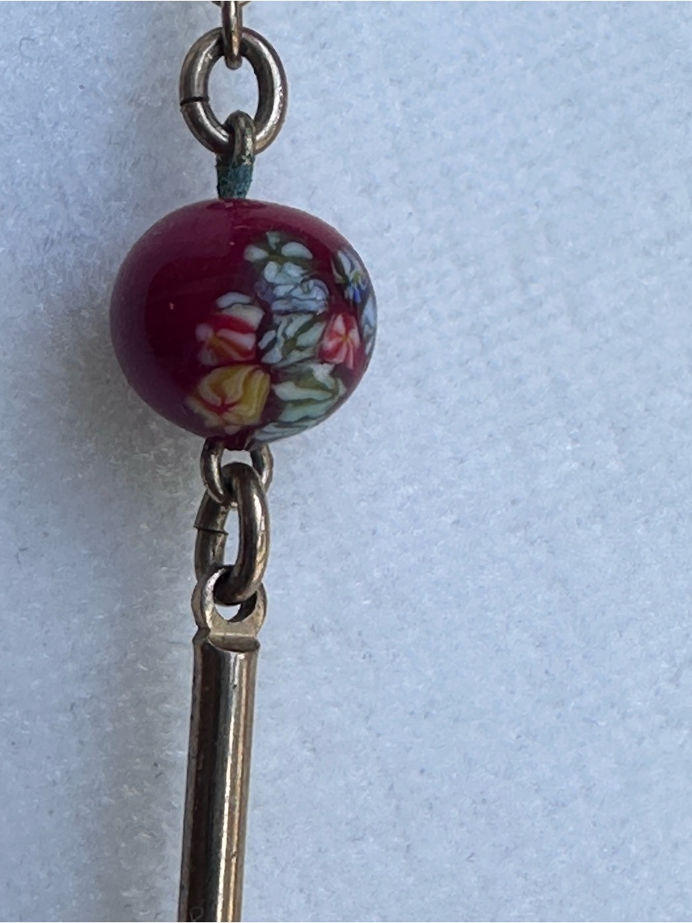 Sarah Coventry Gold-tone Necklace with Red Beads and Tassel - Picture 10 of 13
